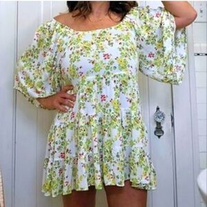 Cactus + Pearl tunic dress off shoulder bohemian cottagecore fairycore prairie